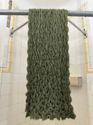1970s Issey Miyake Mossy Scrunch Knit Scarf - Size OS