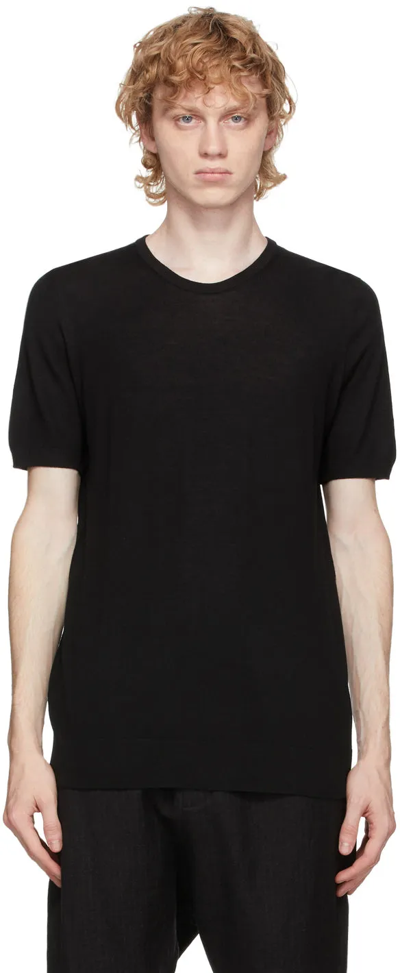 3MAN Black Wool T-Shirt
