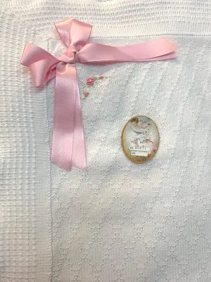 80617 Fine Embroidered Blanket