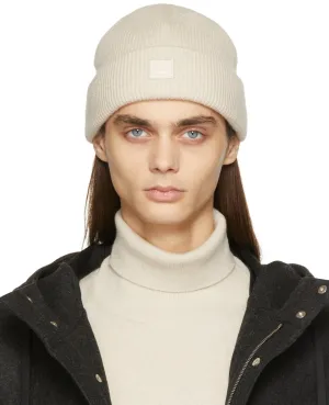Acne Studios Beige Rib Knit Beanie
