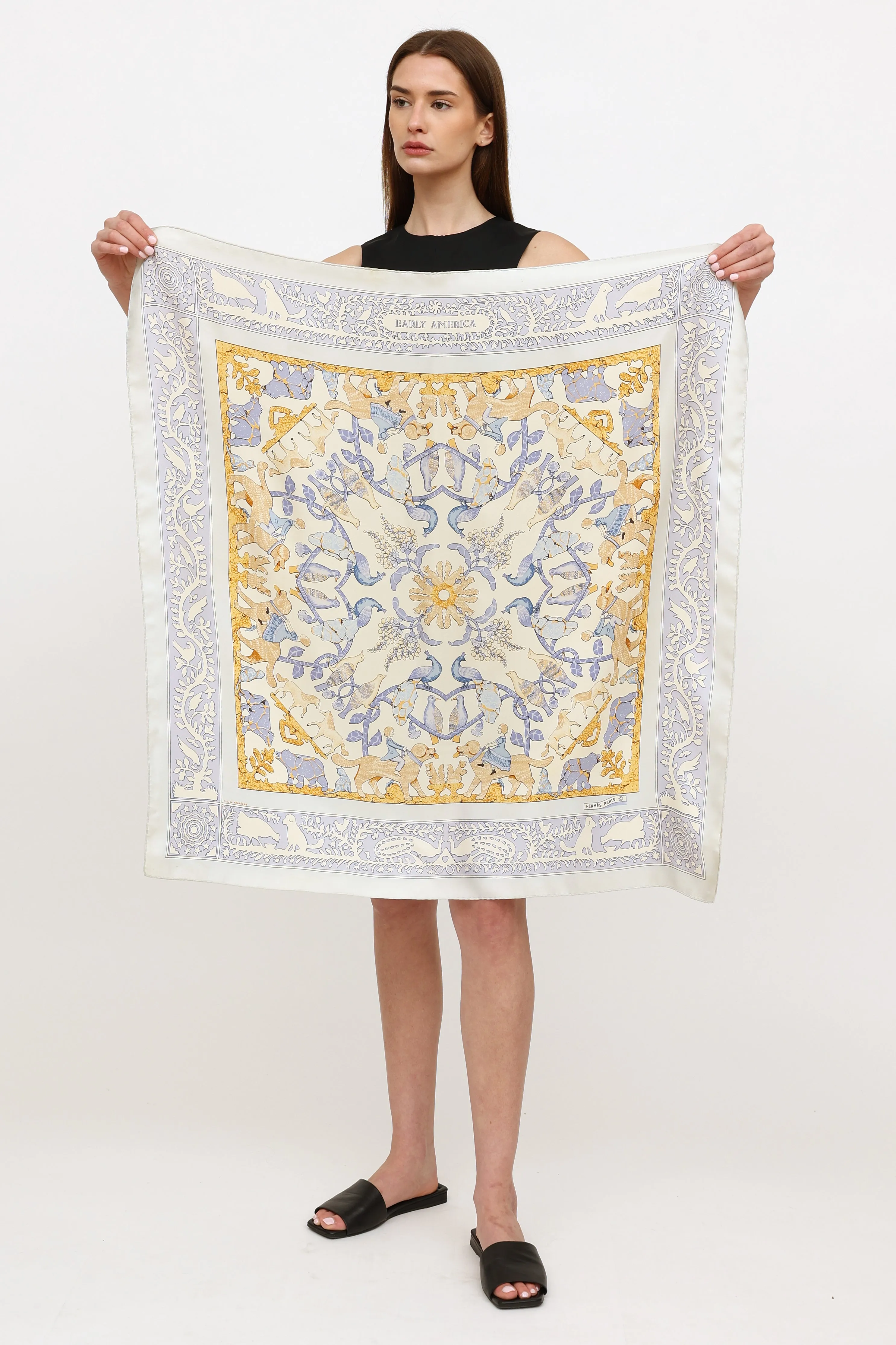 Blue Early America Scarf