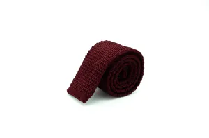 Burgundy Knit Tie