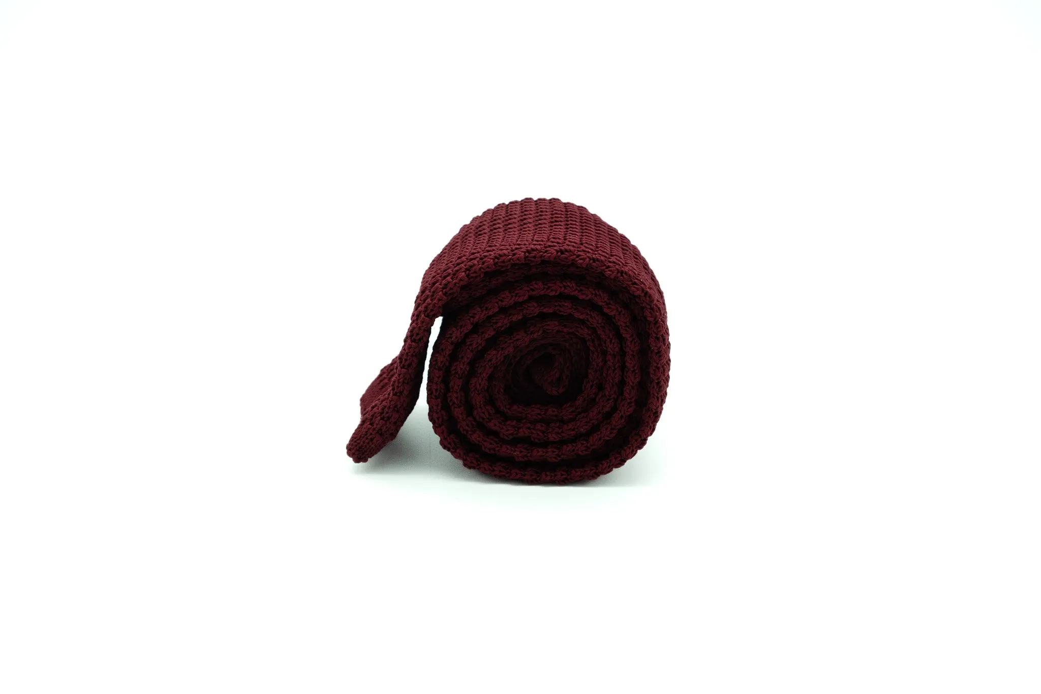 Burgundy Knit Tie