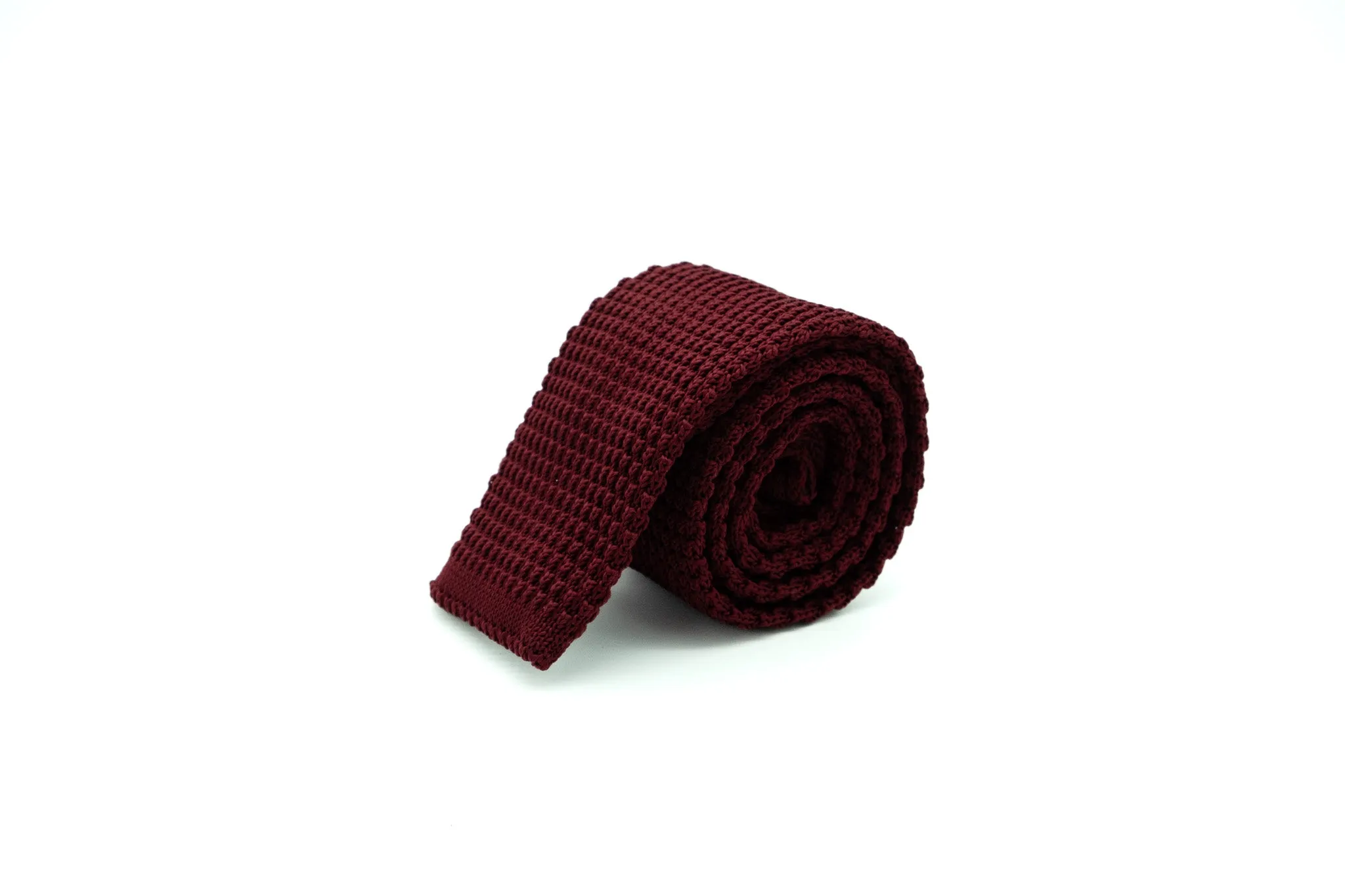 Burgundy Knit Tie