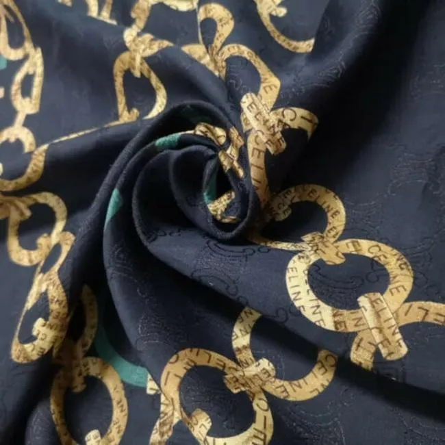 Celine Colorful Equestrian Logo Print Silk Scarf