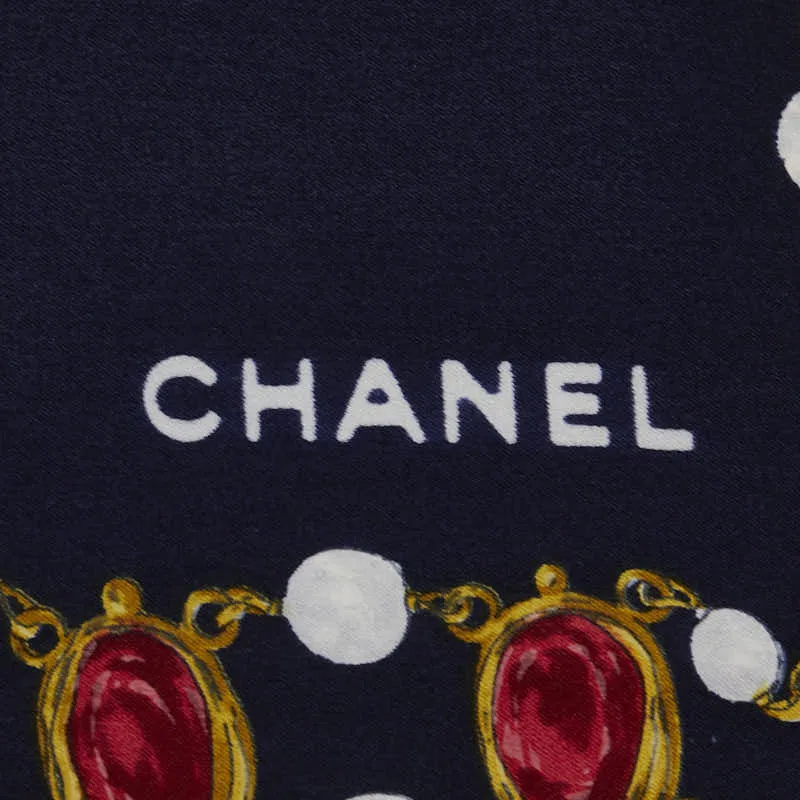 Chanel Chain Color Stone Silk Scarf  Canvas Scarf in Good condition