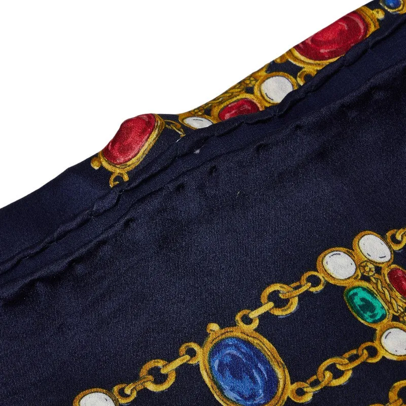 Chanel Chain Color Stone Silk Scarf  Canvas Scarf in Good condition