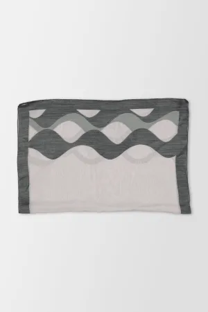 Como Silks White/Grey Waves Bianco Nero