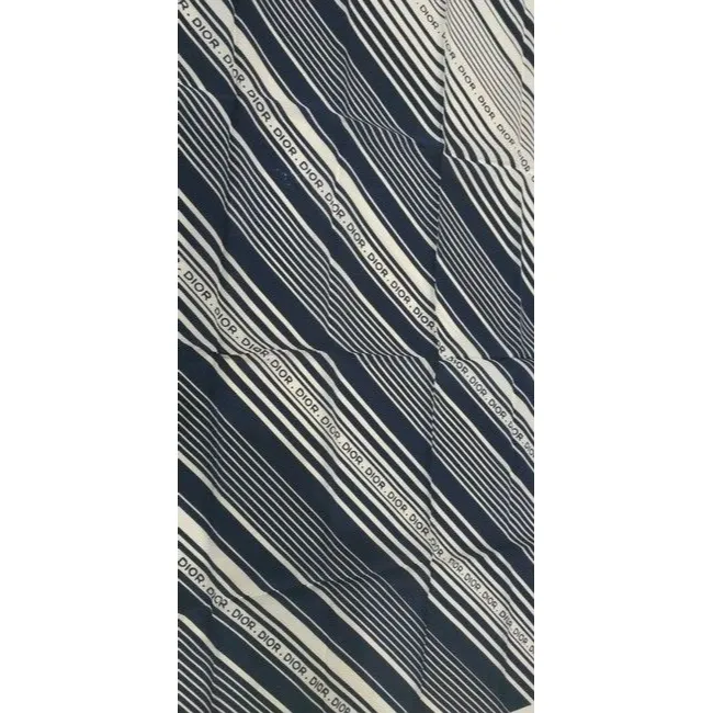 Dior Black White Grey Logo Christian Dior Scarf