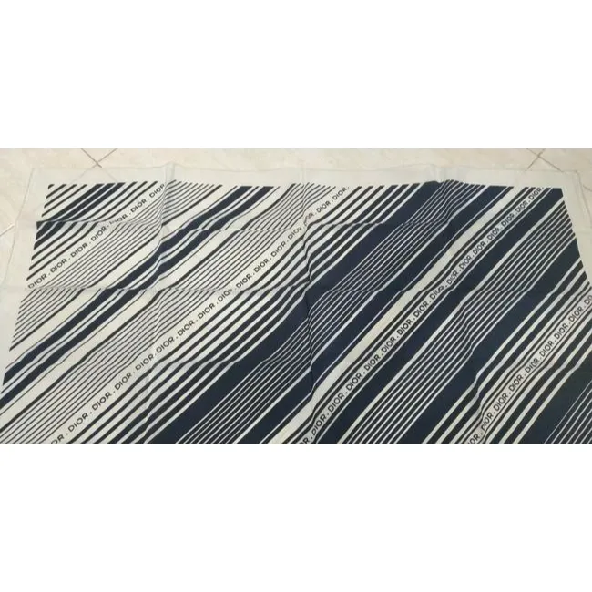 Dior Black White Grey Logo Christian Dior Scarf