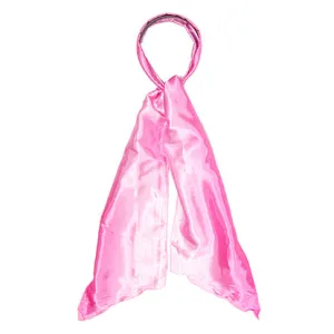 Fashion Scarf Look Headband Satin Silk Solid Rose Pink