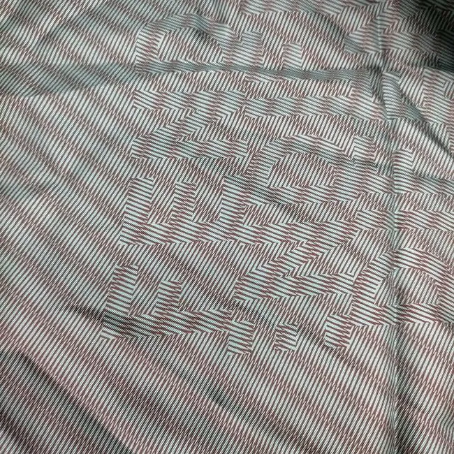 Fendi Aqua And Brown Print Logo Square Silk Scarf
