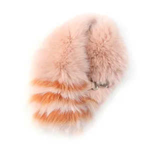 Fendi Fox Leather Silk Nylon Scarf