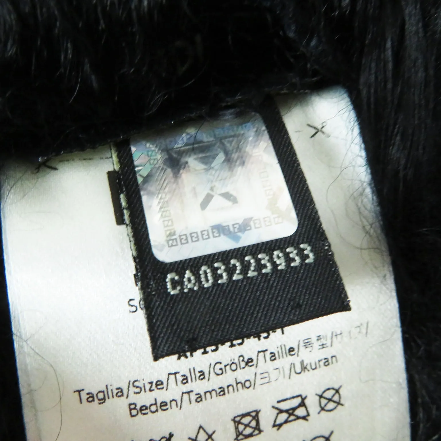 Fendi Lamb Fur Leather Long Scarf Black