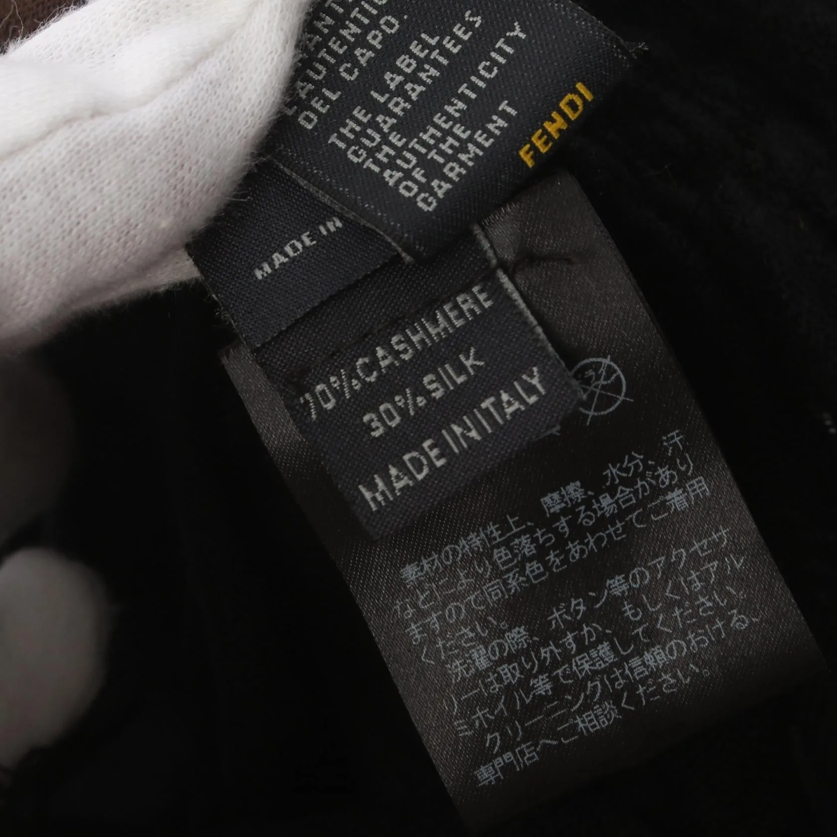 Fendi Silk Cashmere Mink Stole Scarf