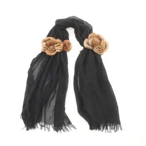 Fendi Silk Cashmere Mink Stole Scarf