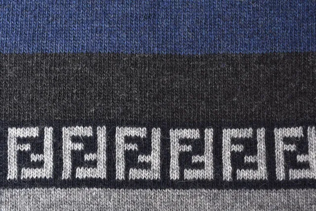 Fendi Wool Blend Scarf FF Zucca Pattern
