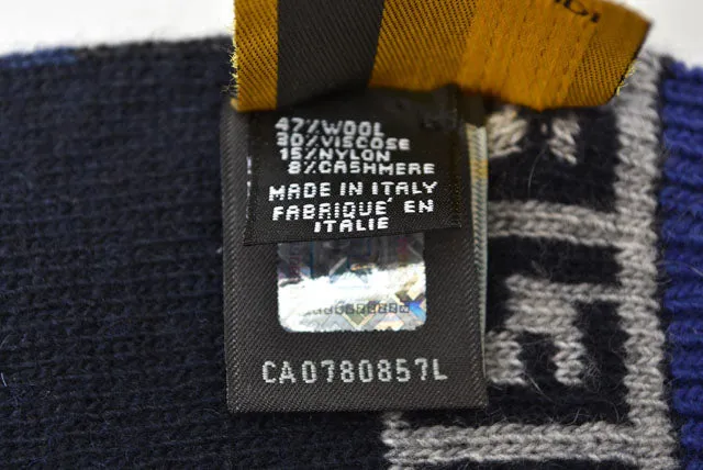 Fendi Wool Blend Scarf FF Zucca Pattern