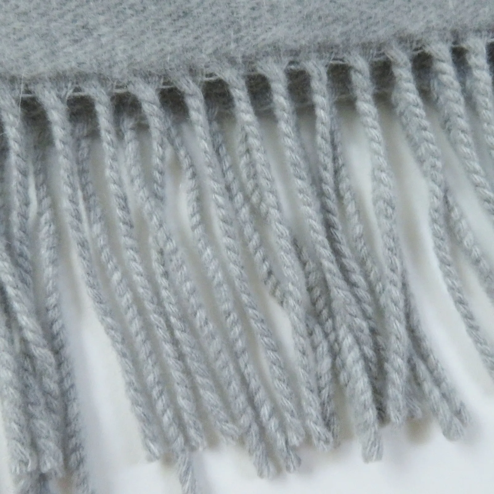 Fendi Wool Cashmere Scarf Light Gray