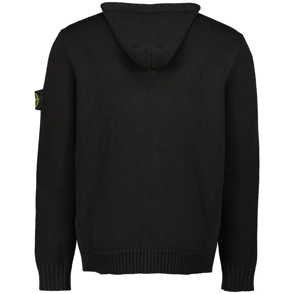 Fine Knit Zipped Hoodie