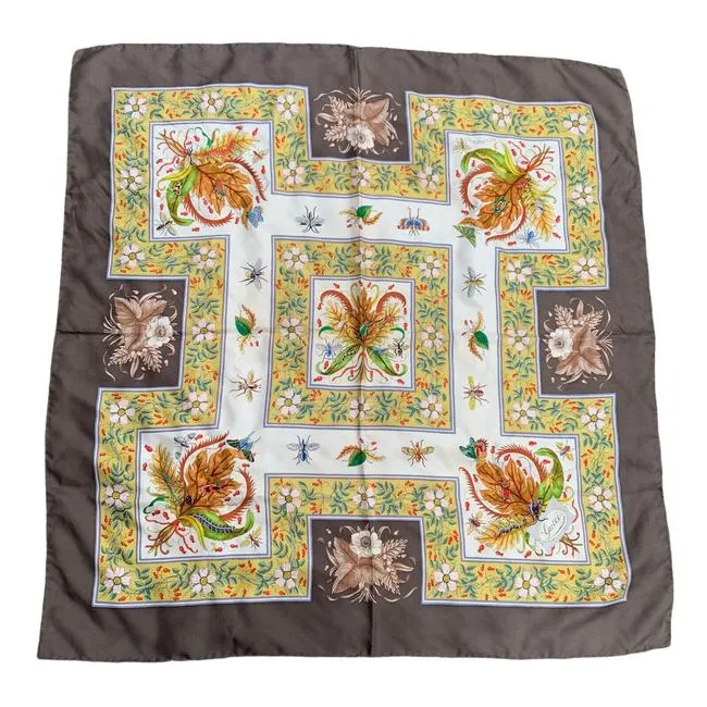 Gucci Colorful Butterfly Print Extra Large Silk Scarf