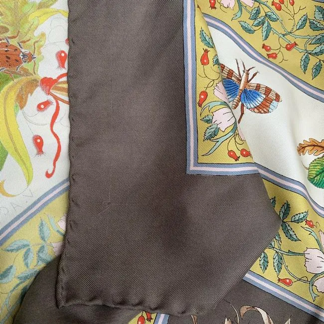 Gucci Colorful Butterfly Print Extra Large Silk Scarf