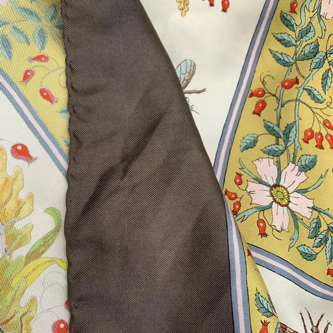 Gucci Colorful Butterfly Print Extra Large Silk Scarf