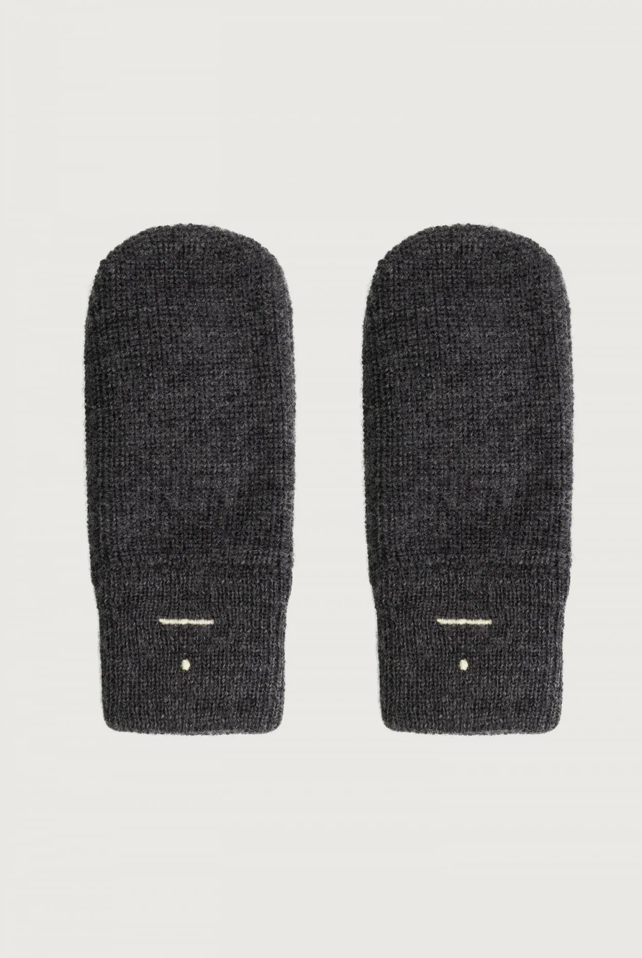 Knitted Mittens | Nearly Black Melange