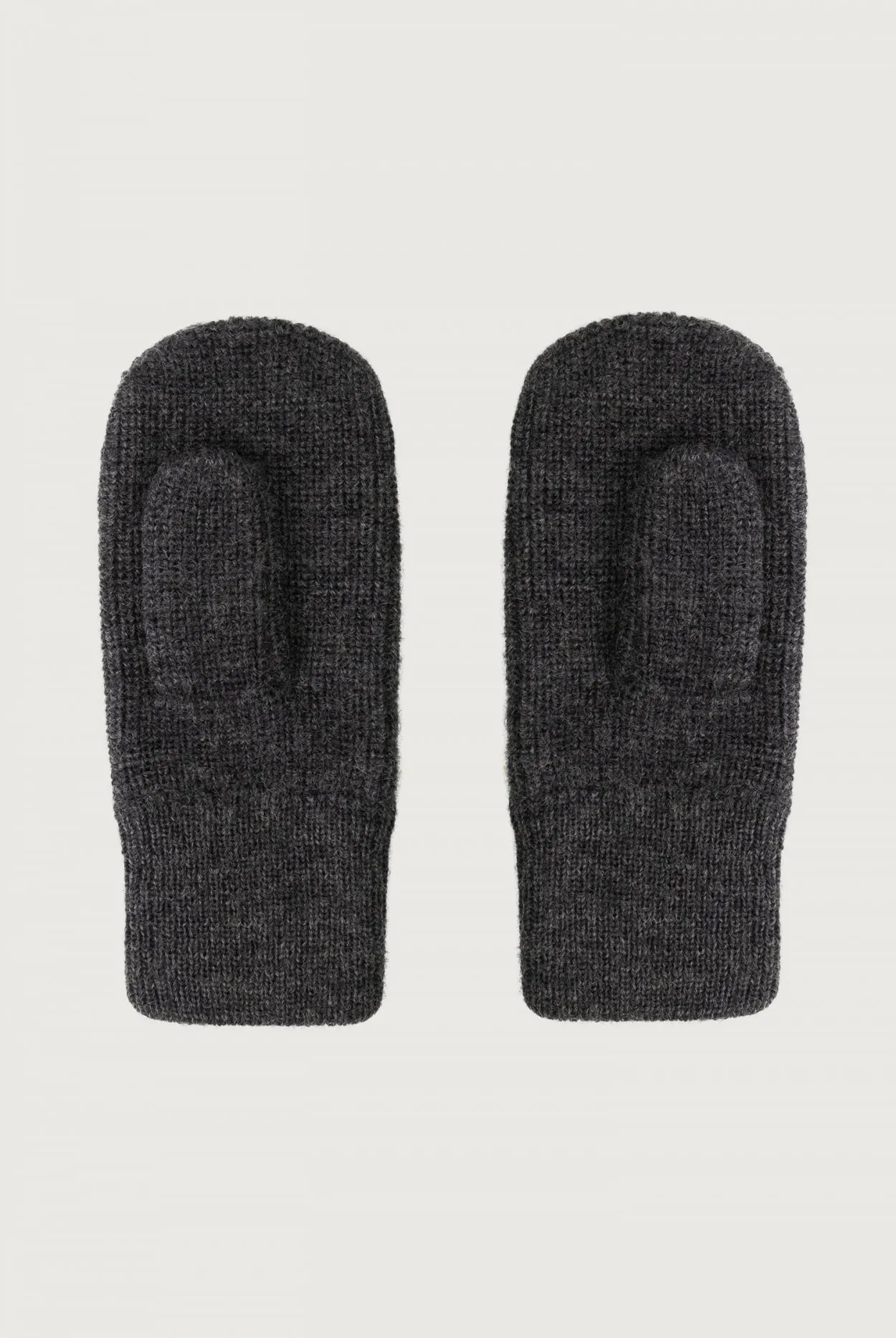 Knitted Mittens | Nearly Black Melange