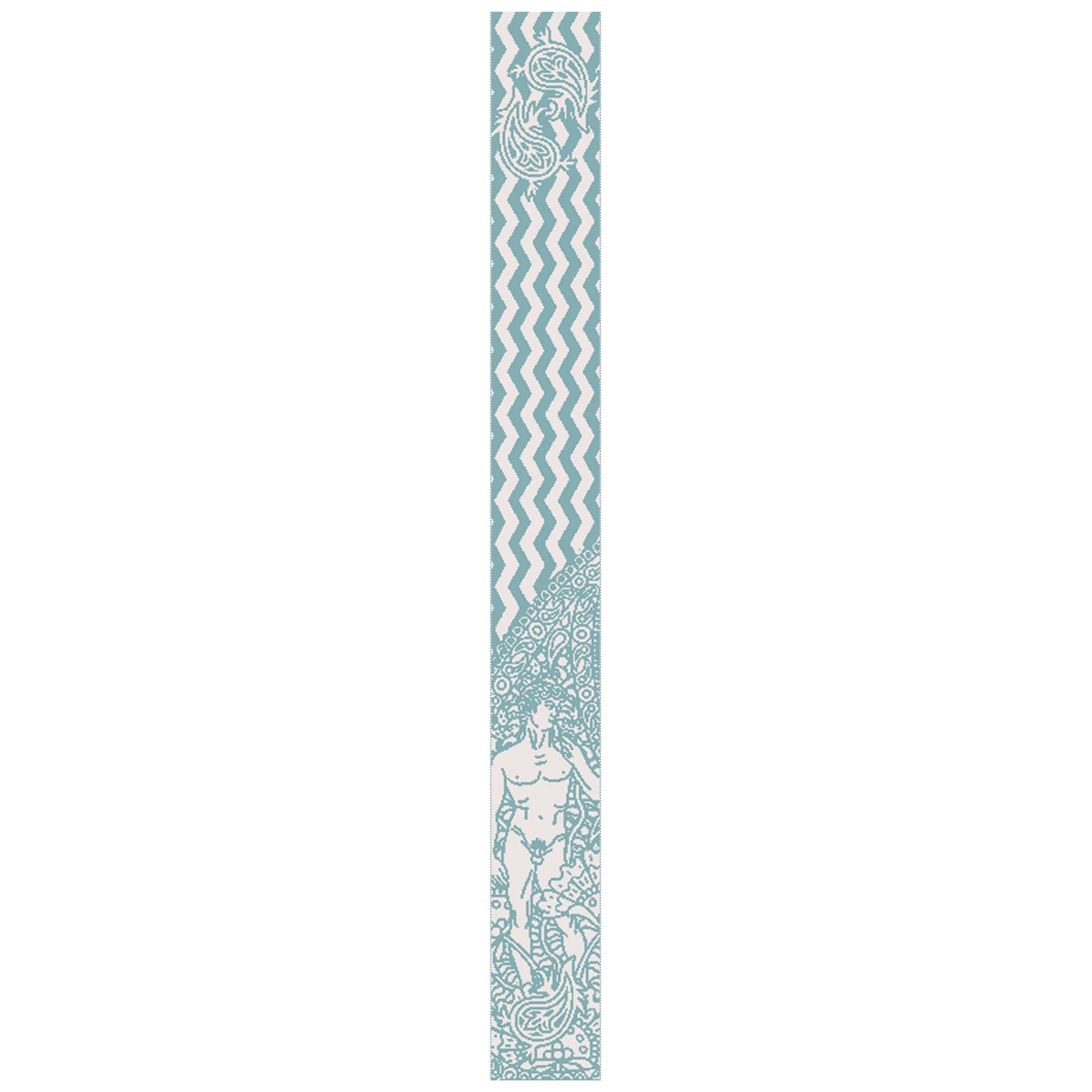 Paisley Gods Merino Scarf – Silver