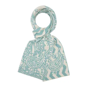 Paisley Gods Merino Scarf – Silver