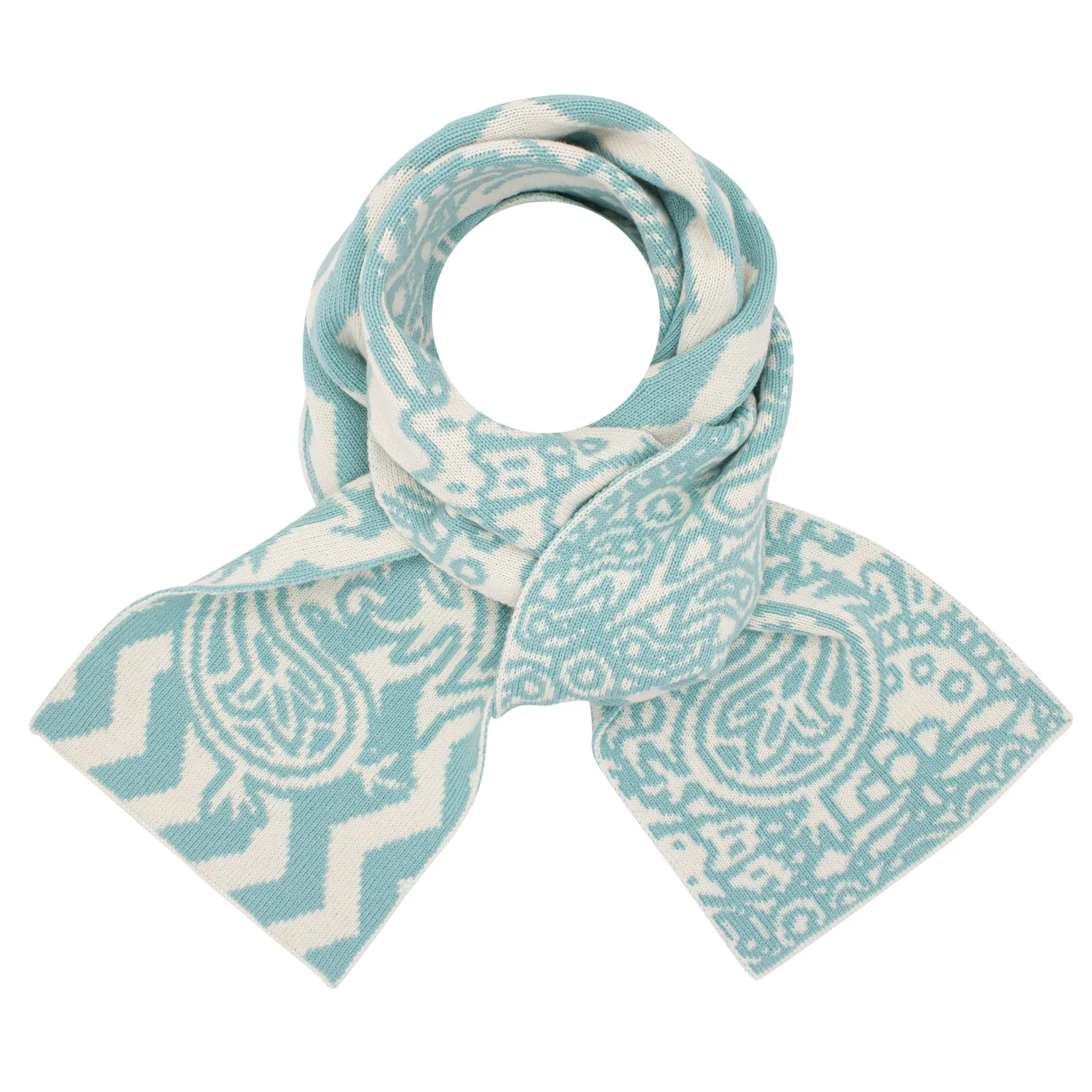 Paisley Gods Merino Scarf – Silver