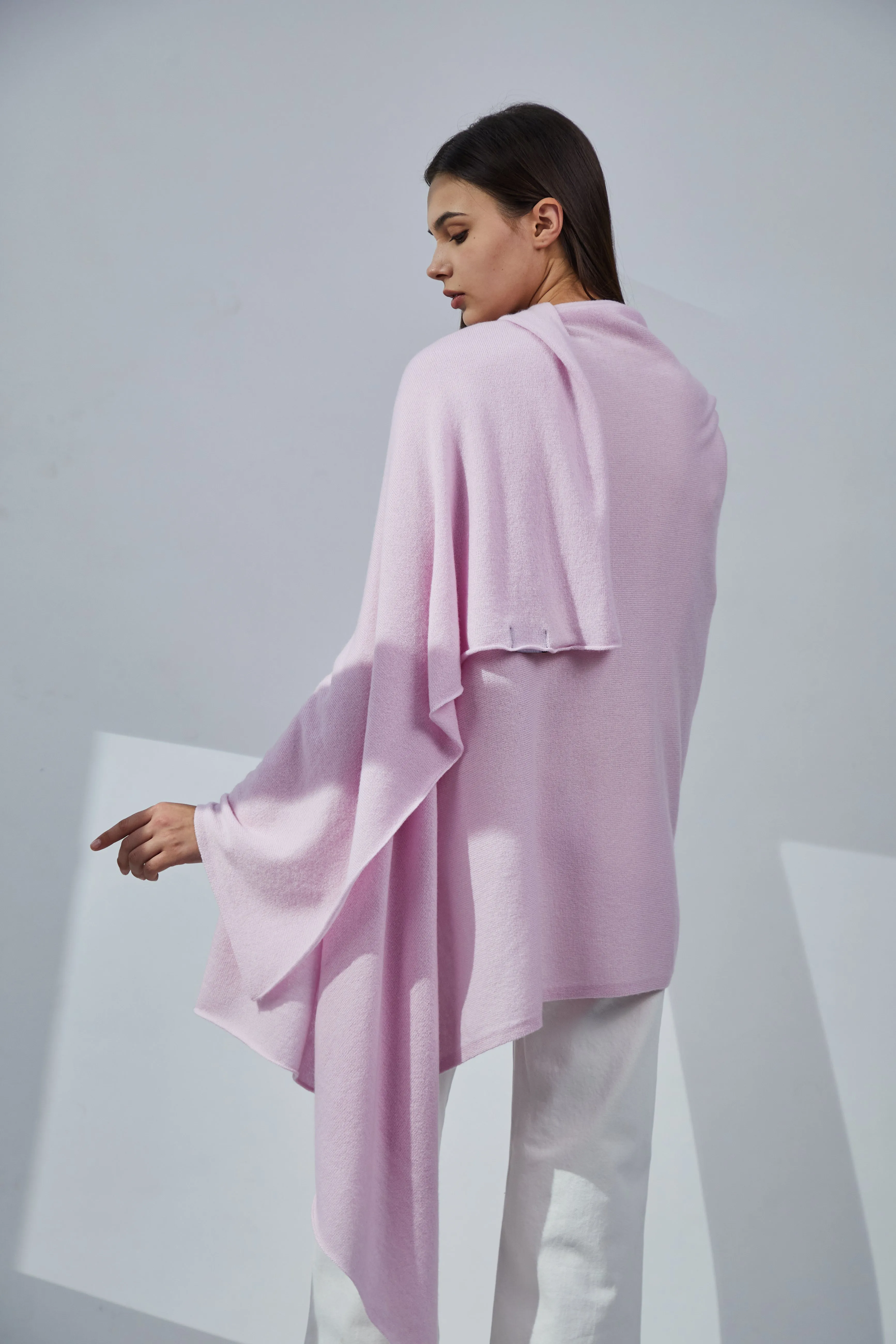Pure Cashmere Travel Wrap - Crystal Pink