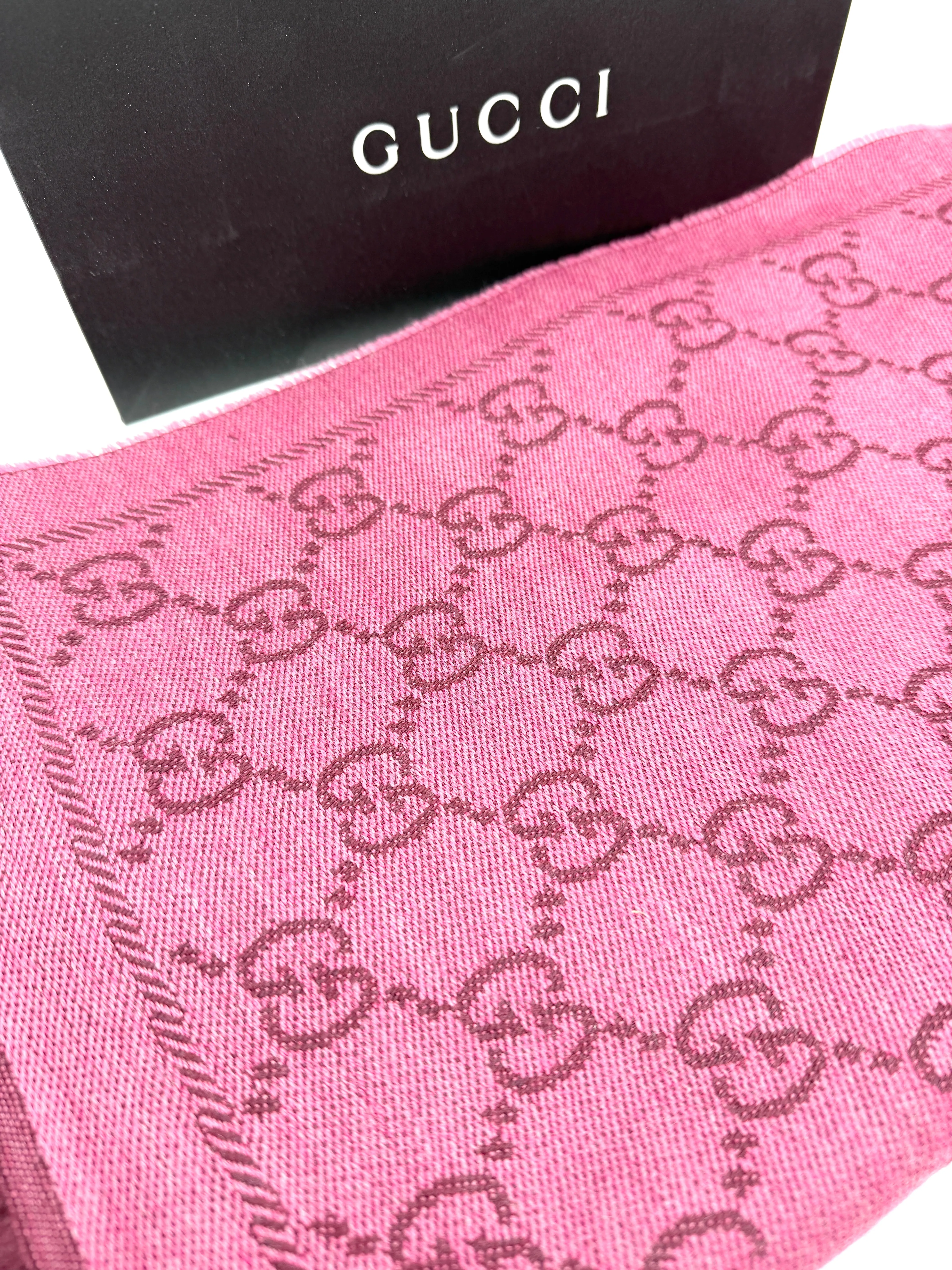 Raspberry GG Wool Scarf