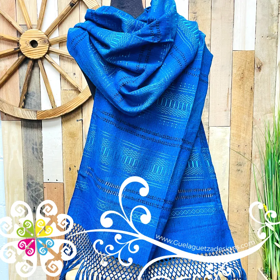 Seda Embroider Scarf- Artisan Pedal Loom Shawl