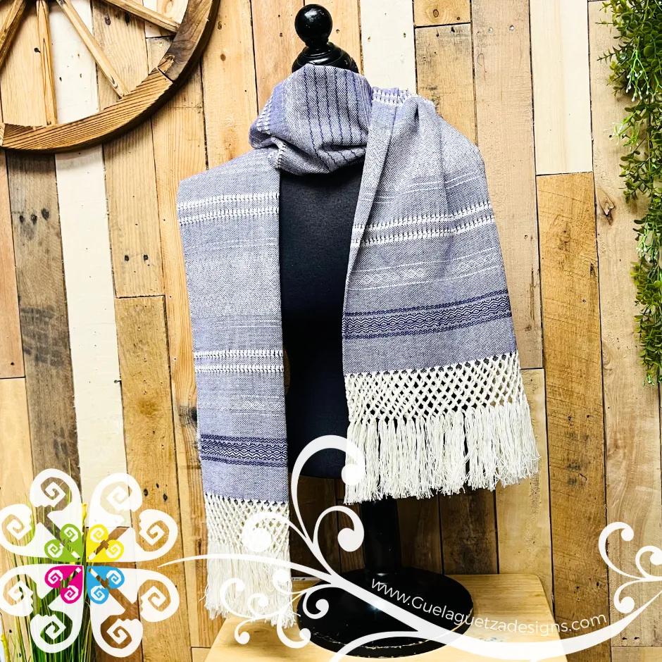 Seda Embroider Scarf- Artisan Pedal Loom Shawl
