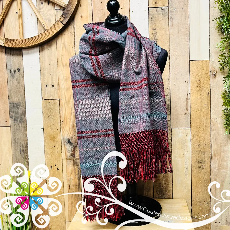Seda Embroider Scarf- Artisan Pedal Loom Shawl