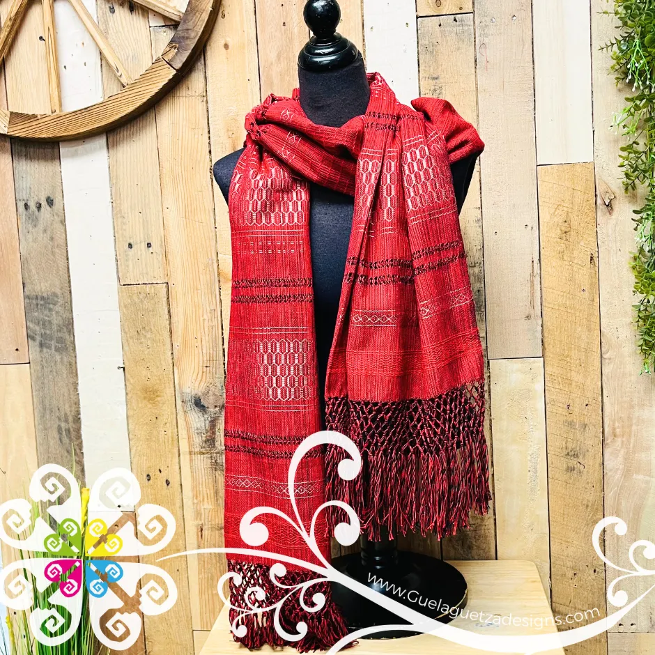 Seda Embroider Scarf- Artisan Pedal Loom Shawl