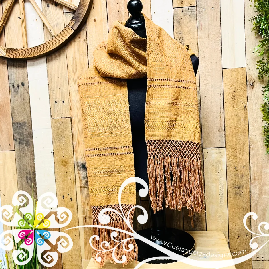 Seda Embroider Scarf- Artisan Pedal Loom Shawl