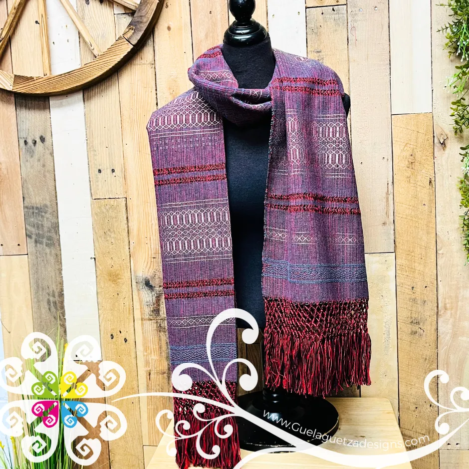 Seda Embroider Scarf- Artisan Pedal Loom Shawl