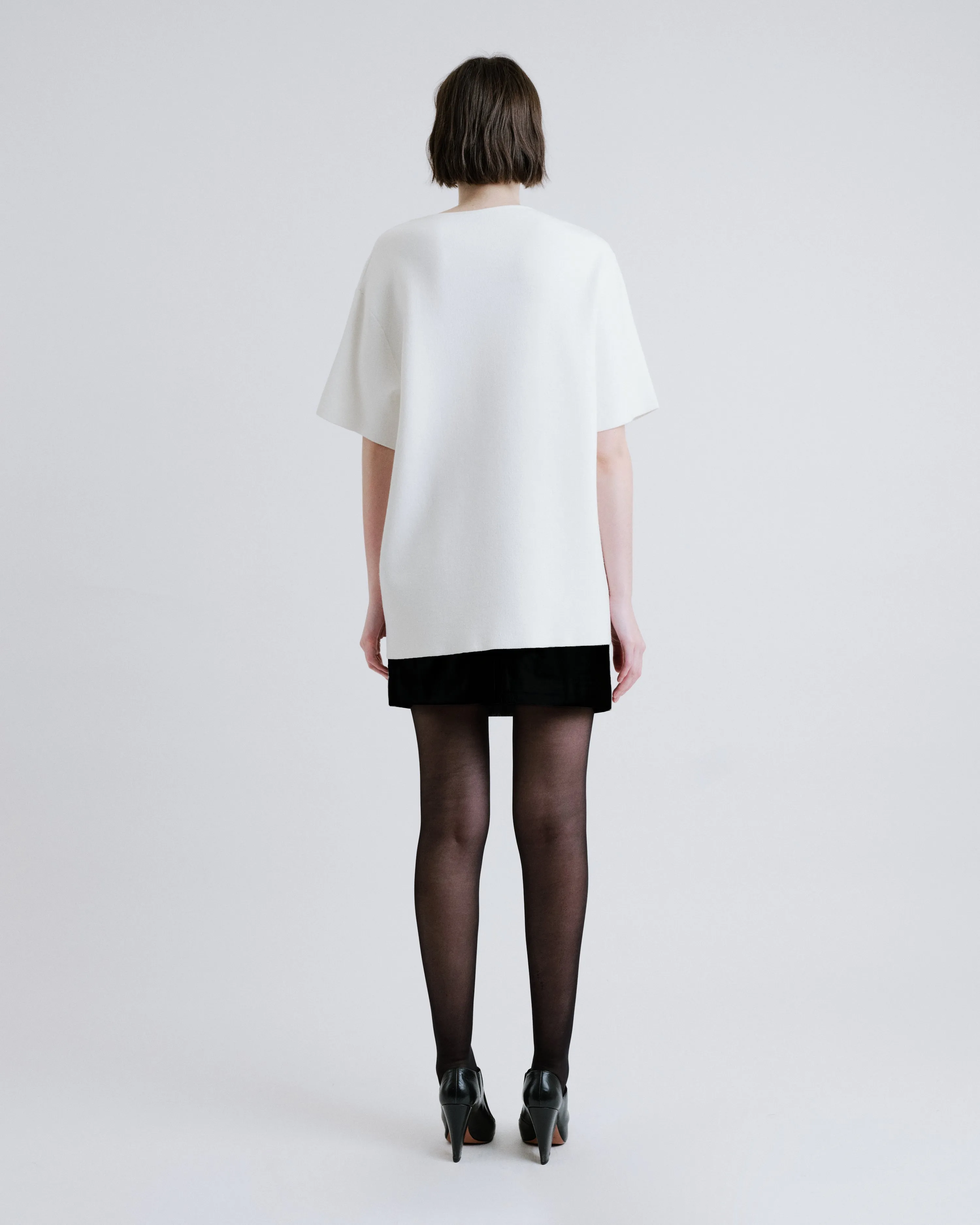 The Knitted Oversize Tee - White