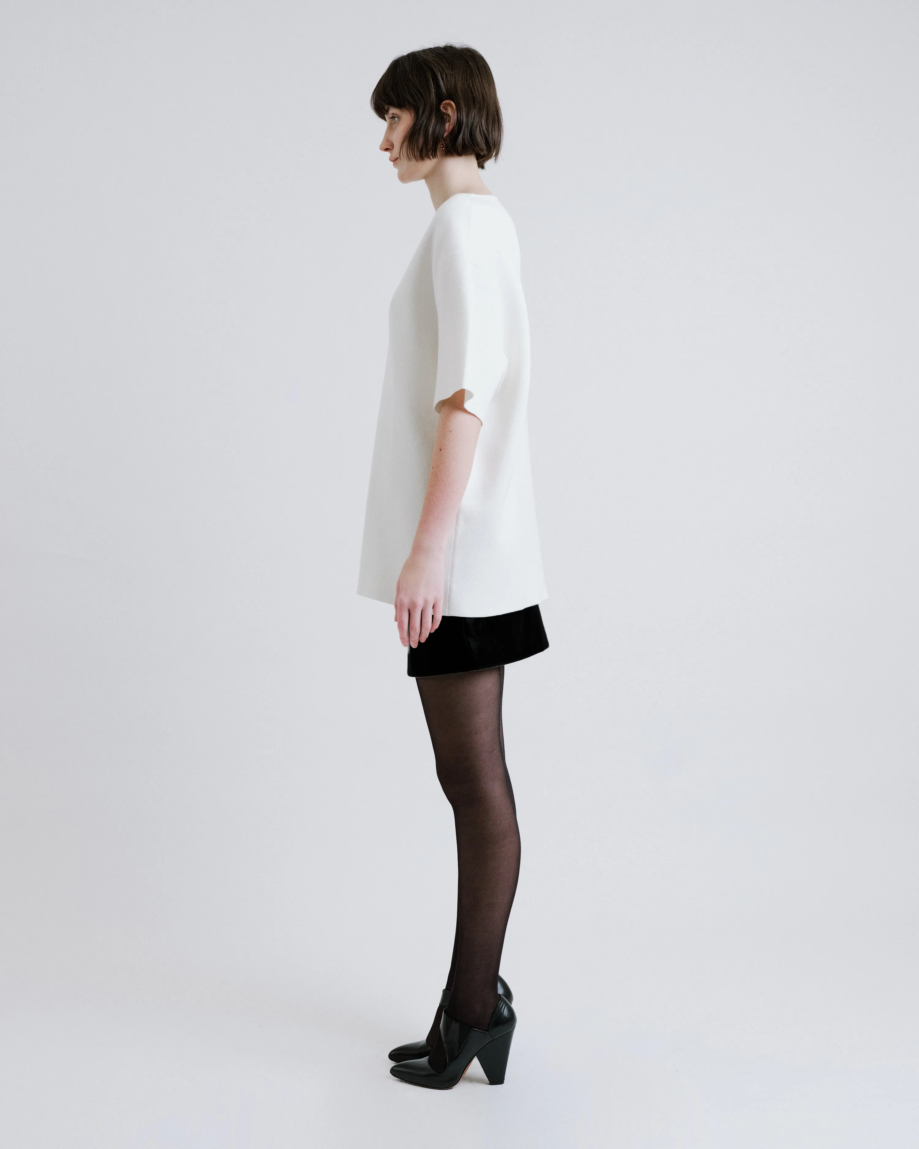 The Knitted Oversize Tee - White