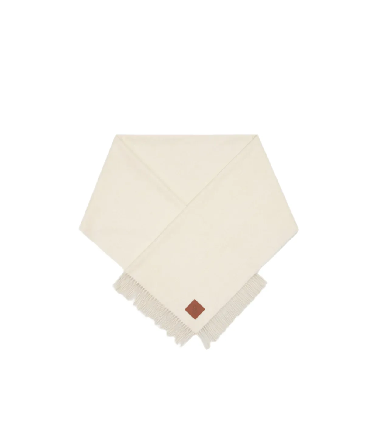 Woven Wool Scarf in Cream