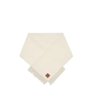 Woven Wool Scarf in Cream